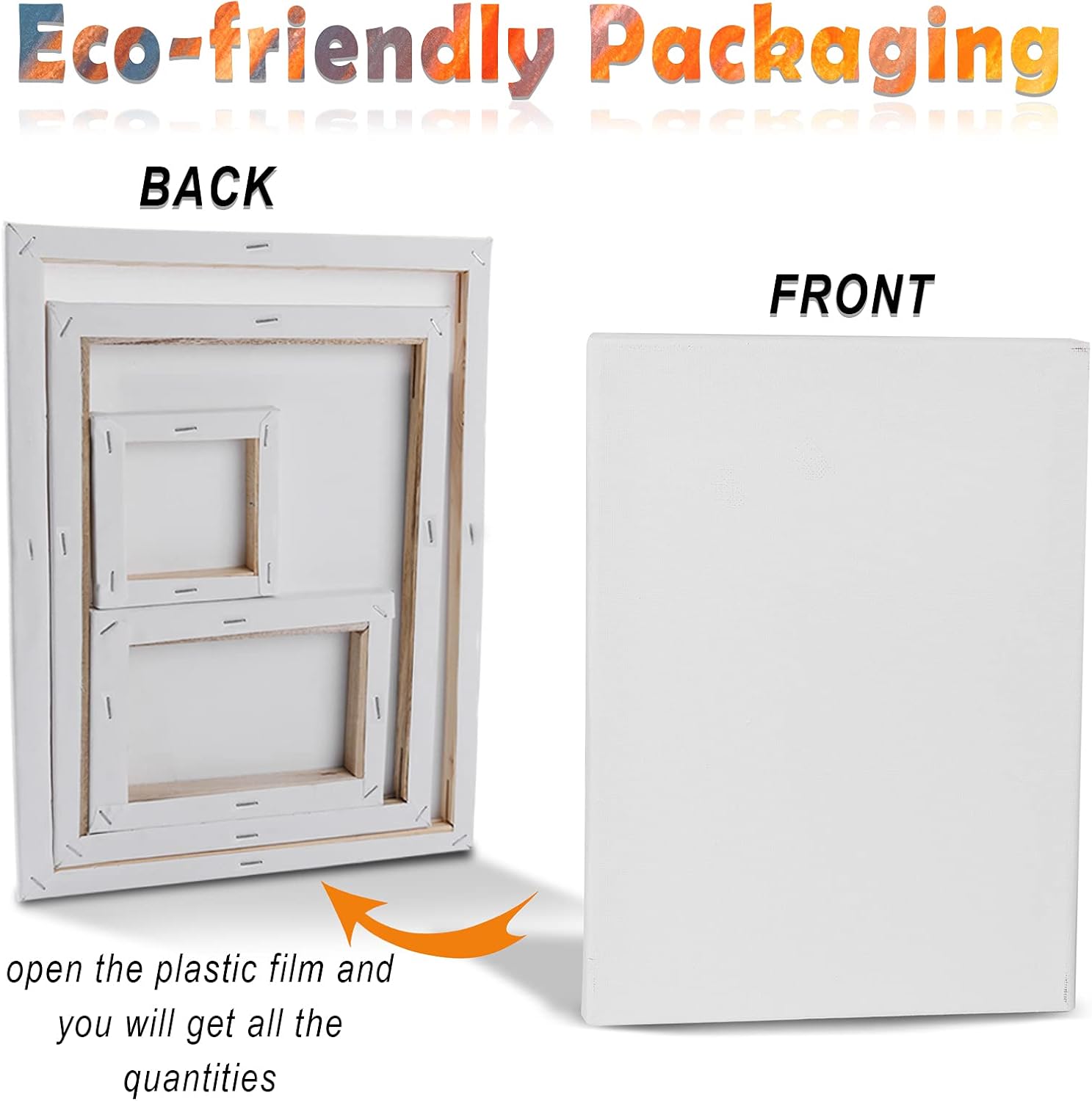 20 Packs Stretched Canvases with Multi Pack 4x4", 5x7", 8x10",9x12", 11x14" (4 of Each) Primed White Blank- Good for Acrylic Oil Painting Wet or Dry Art Media