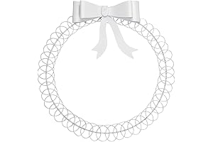 One Holiday Way White Metal Wire Wreath Card Holder
