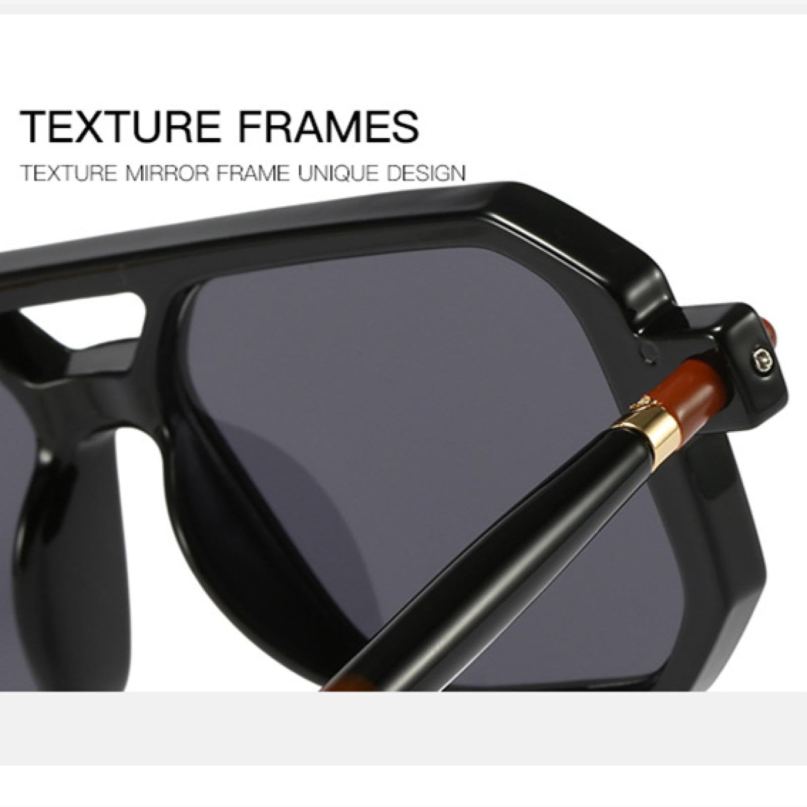 Gafas de sol punk para hombre y mujer, monturas grandes, estilo retro, UV400