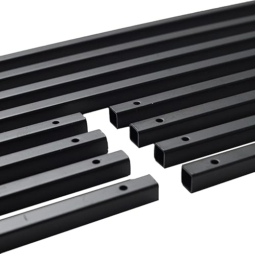 Miniatura 4 de Balsa Circle 2 soportes rectangulares geométricos de metal mate negro de 32 pulgadas de alto, soportes para jarrones, bodas, fiestas, centros de