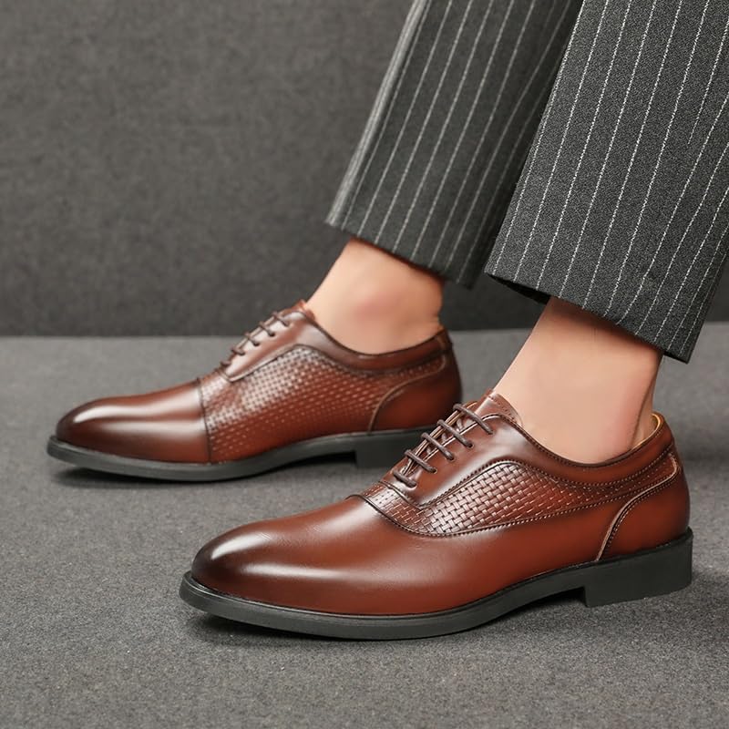 Men's Lightweight Formal Shoes Vegan Leather Dress Shoes Men's Professional Oxfords2
