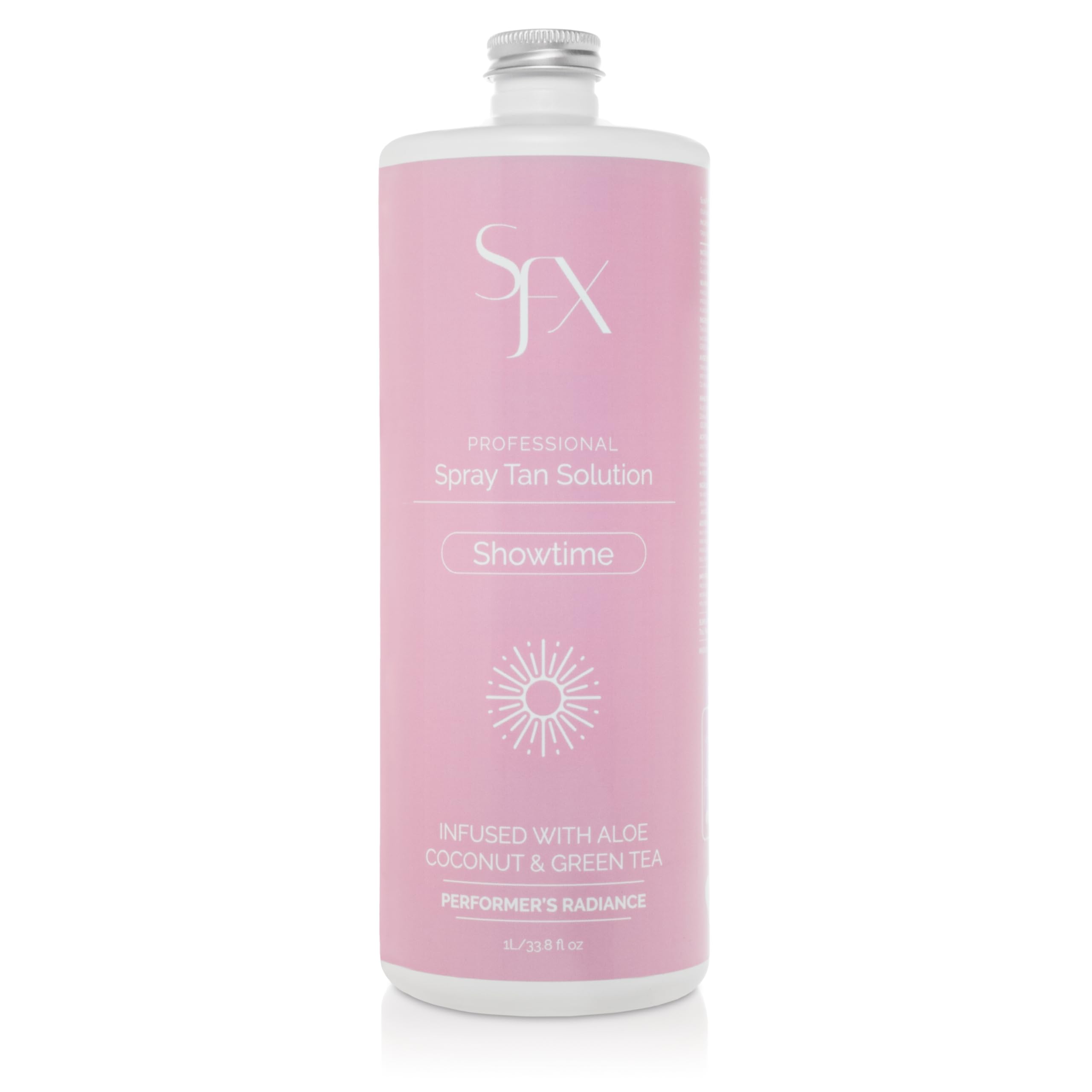 SunFX Spray Tanning Organic Solution For Competition with Beautiful Bronzed Look - Extra Dark Premium One Fits All - Showtime