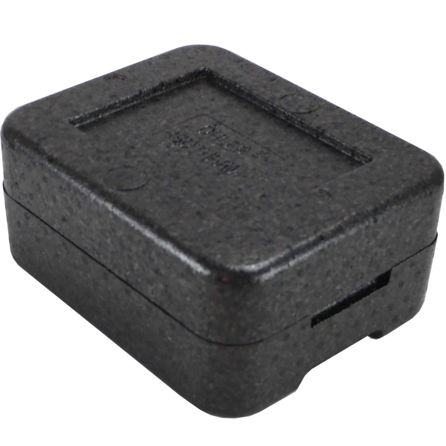 1x PIT2 Thermobox für 2 Menüschalen | wiederverwendbar | Styropor anthrazit MENÜBOX-Transportbehälter für Catering und Lieferdienste