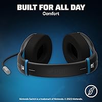 Vista 3 de PDP AIRLITE - Auriculares estéreo para juegos con micrófono para Nintendo Switch/Lite/OLED, micrófono con cancelación de ruido con cable, ligero