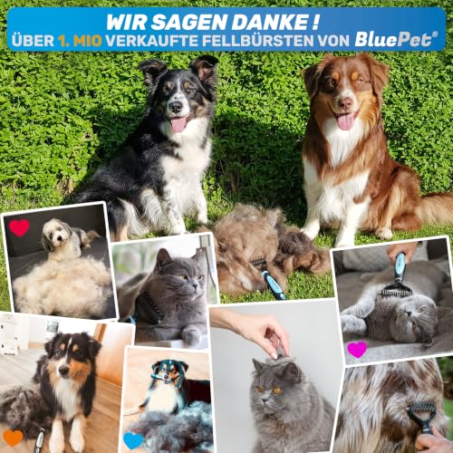 BluePet Hundebürste Unterwolle Langhaar entfernt Unterwolle & Verfilzungen – Ansicht 5