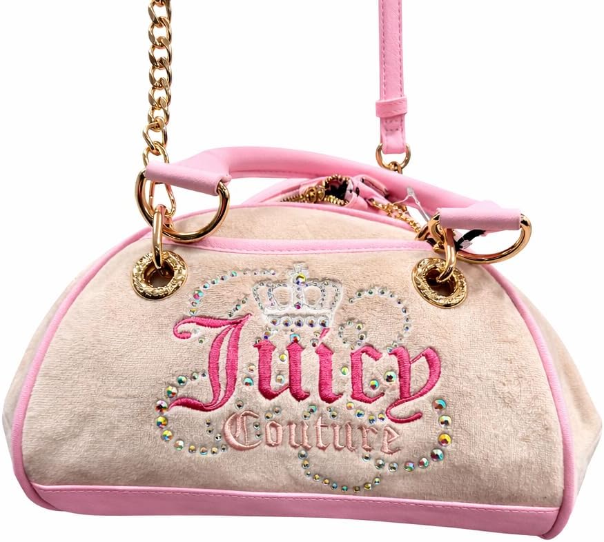 Juicy Couture Dreamy Juicy Satchel Bag Handbag Purse (10" H x 7.5" W x 5" D)