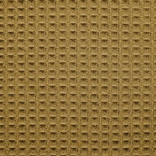 Image of Modern Threads 100% Cotton Waffle Thermal Blanket, Gold, King /California King