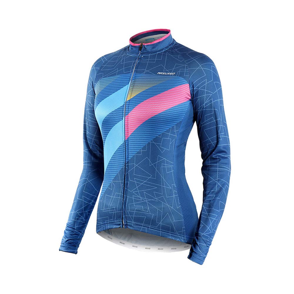DuShow Women Ladies Cycling Jersey Long Sleeve Cycle Shirts Quick Dry Breathable Casual Sportwear Bike Bicyle Tops