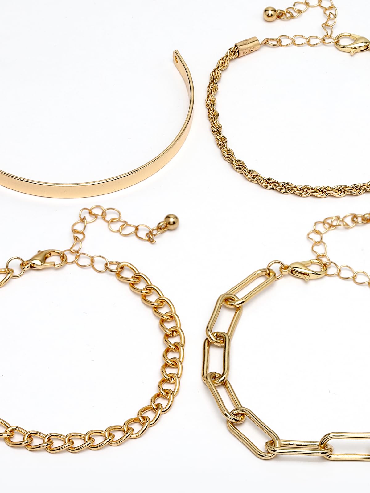 Adjustable Combo Bangle Bracelet Set of 4