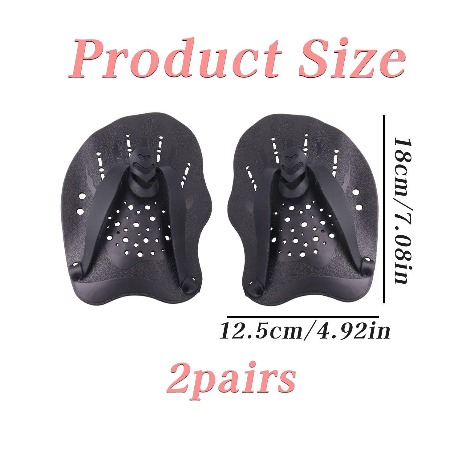 2 Paia Racchette da Nuoto, Racchette da Nuoto in Silicone, Racchette da Nuoto per Allenamento, Racchette da Nuoto per Surf, Racchette da Nuoto Regolabili, Ausili per Il Nuoto con Pinne