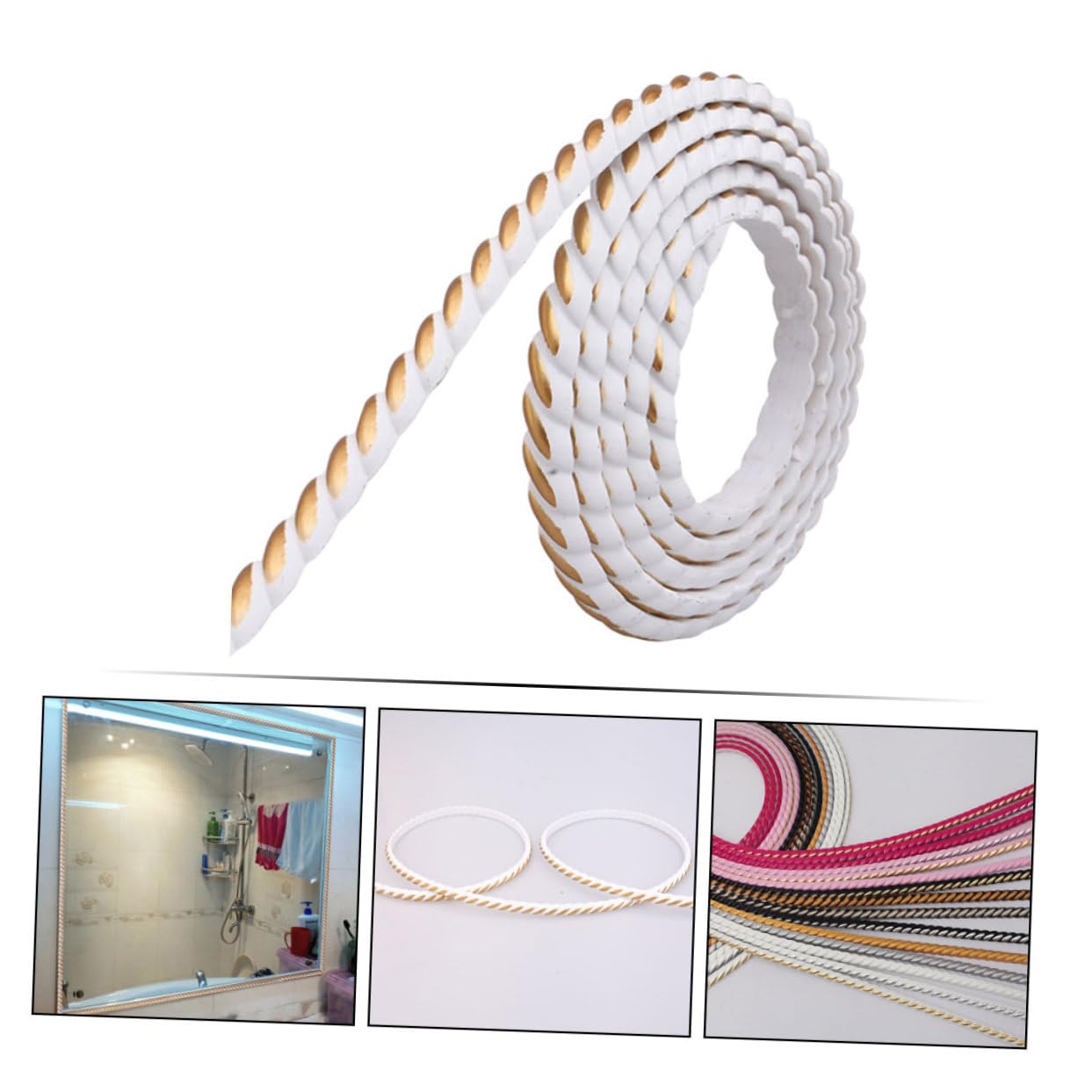Moldura Decorativa Multifuncional Flexible y Fácil De Cortar Para Esquinas y Espejos