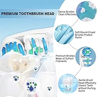 Vista 3 de DeBizz Cabezales de repuesto de doble limpieza compatibles con Oral B Vitality Series, se adapta a Pro 1000, Smart 1500, Genius X, cabezales de 8