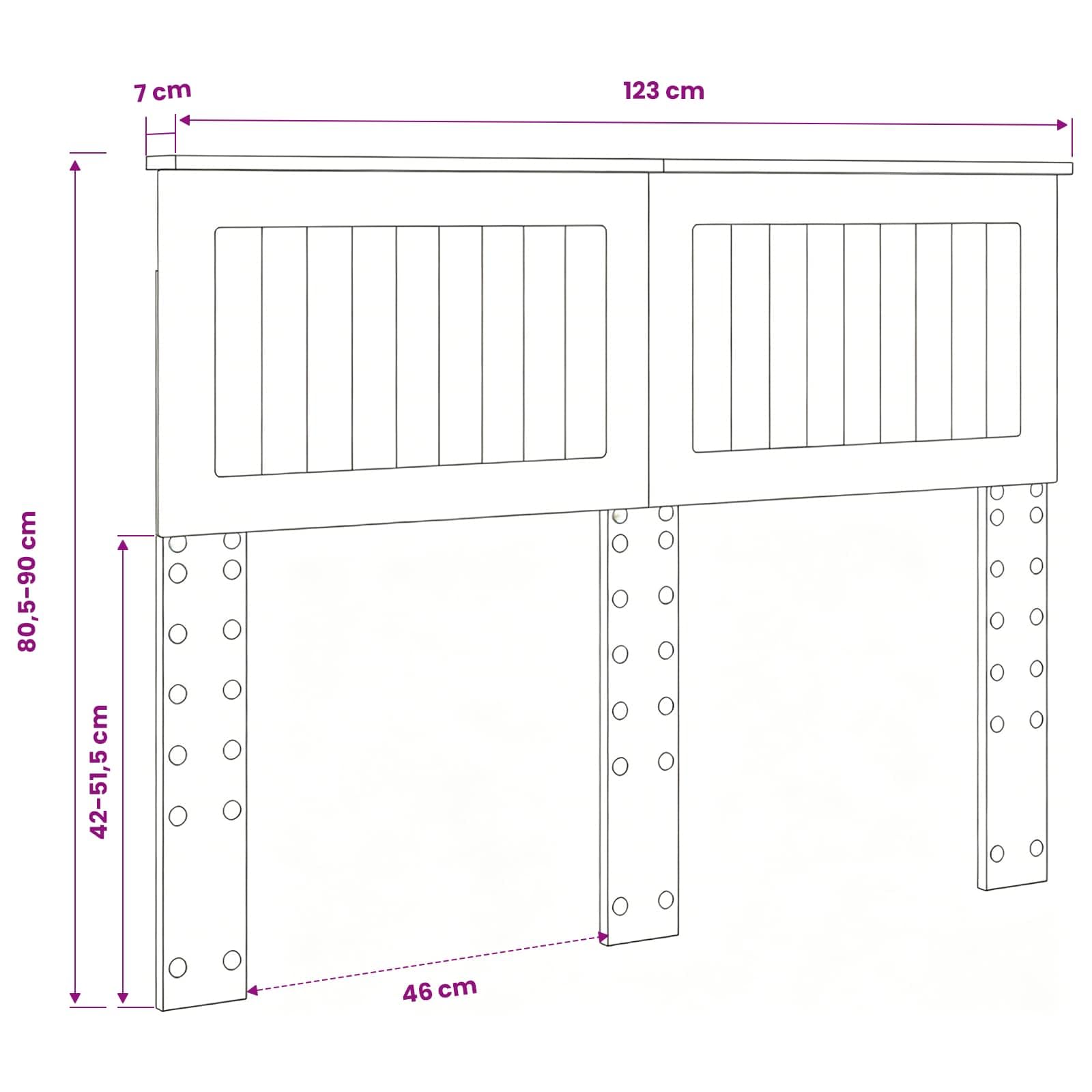 vidaXL Testiera Bianco Legno Multistrato, Testata Moderna, Stile per Camera, Design Resistente, Montaggio Facile, Forma Rettangolare, Mobile in Legno Ingegnerizzato