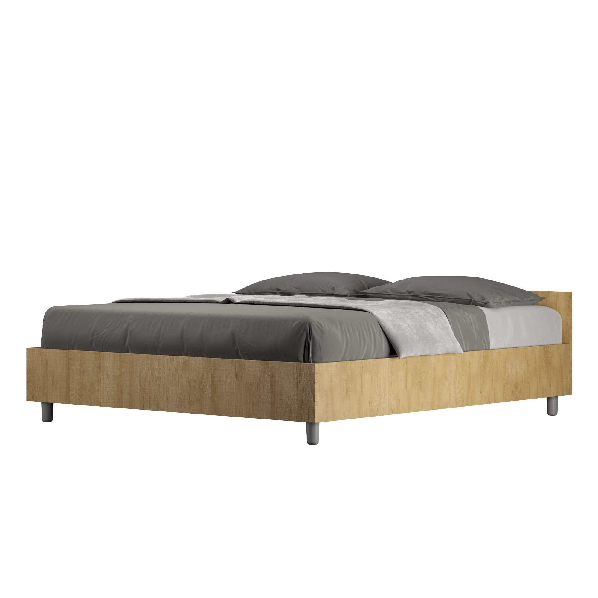 Letto matrimoniale contenitore 160x190 quercia