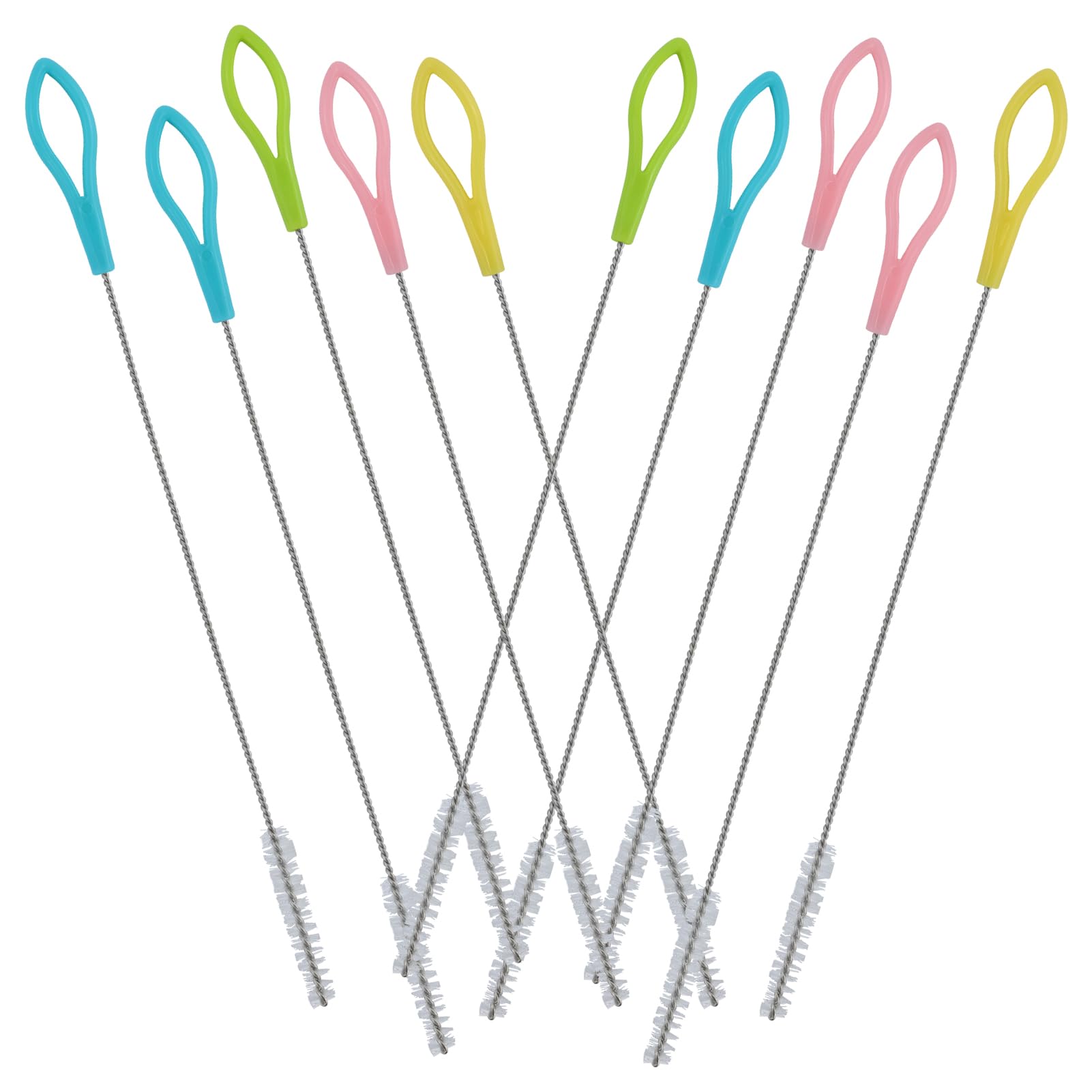 10 Pieces Pipe Cleaners,Straw Cleaner,Brush Cleaner,Straw Cleaning Brush, Stainless Steel Straw Brushes, Nylon Brushes, Test Tube Brushes, Straw Cleaner, for Straw, Test Tubes, Etc
