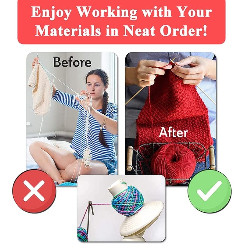 Promotion! Yarn Ball Winder, Manual Yarn Winder, Winder For Crochet, Easy To Install And Use Winder With Knitting Kit - (Color: as shown)