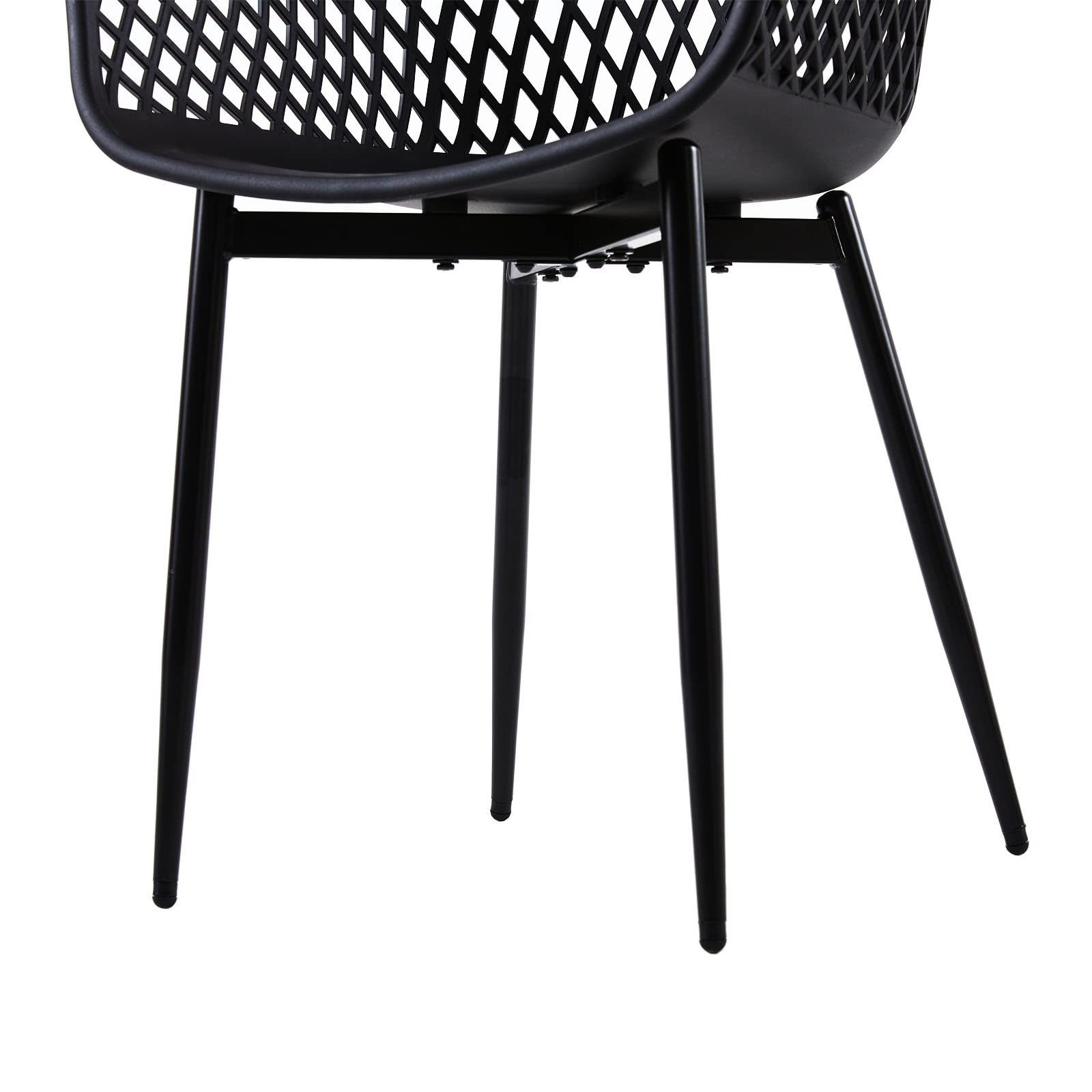 buybyroom Juego de 2 sillas de jardín, sillas de jardín para exteriores, muebles de balcón, sillas de salón para exteriores, para balcón pequeño, sillas de terraza, soporta 120 kg, color negro