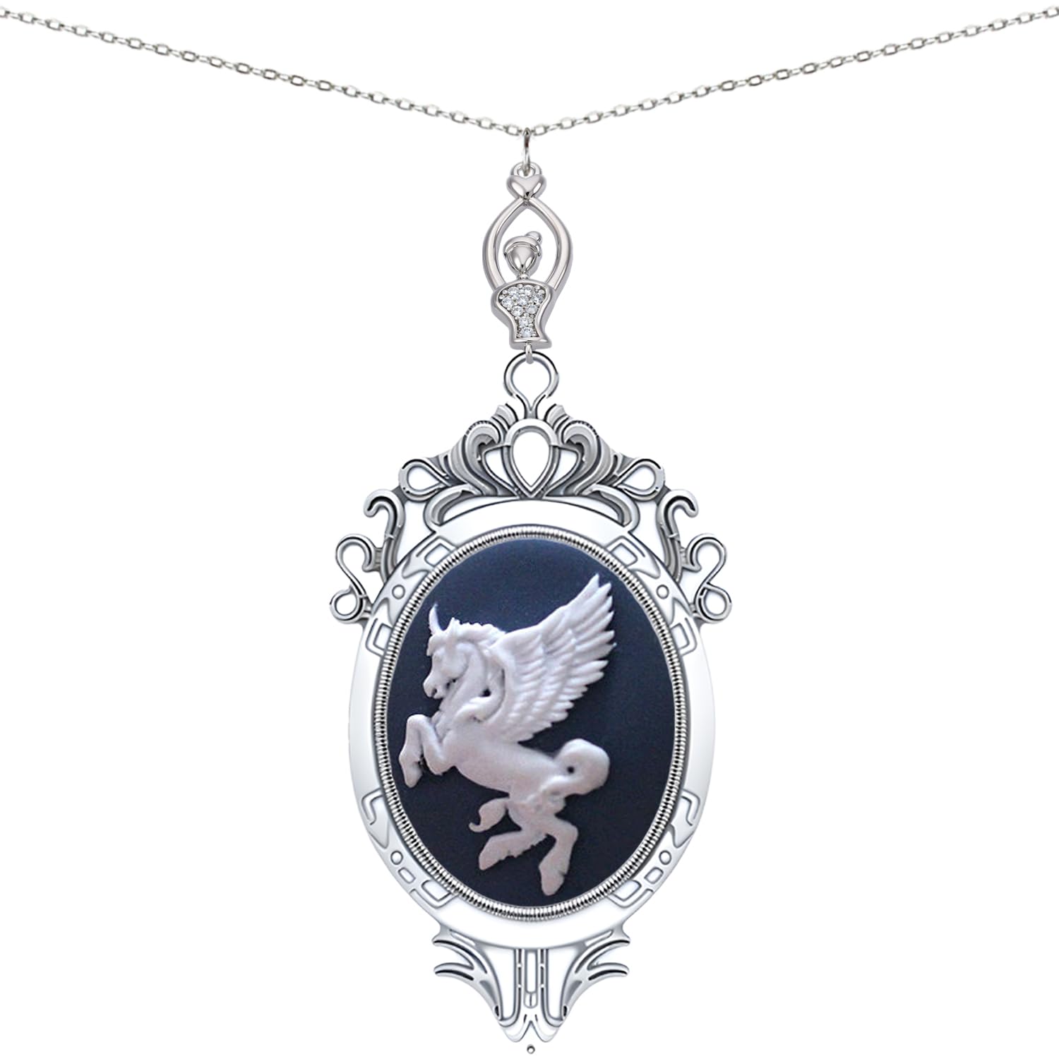 YspaceStatue of Heart Necklace Cameo Charms Lovely Gift
