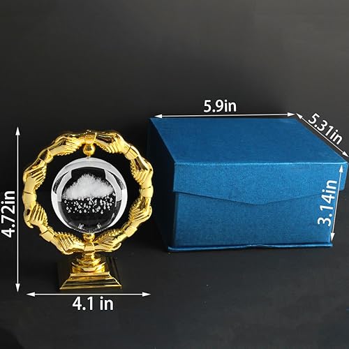 Miniatura 10 de Esculturas de pisapapeles de cristal de diente de león 3D (2.362 in)  Decoración de oficina, decoración de escritorio, decoración de cubículo para