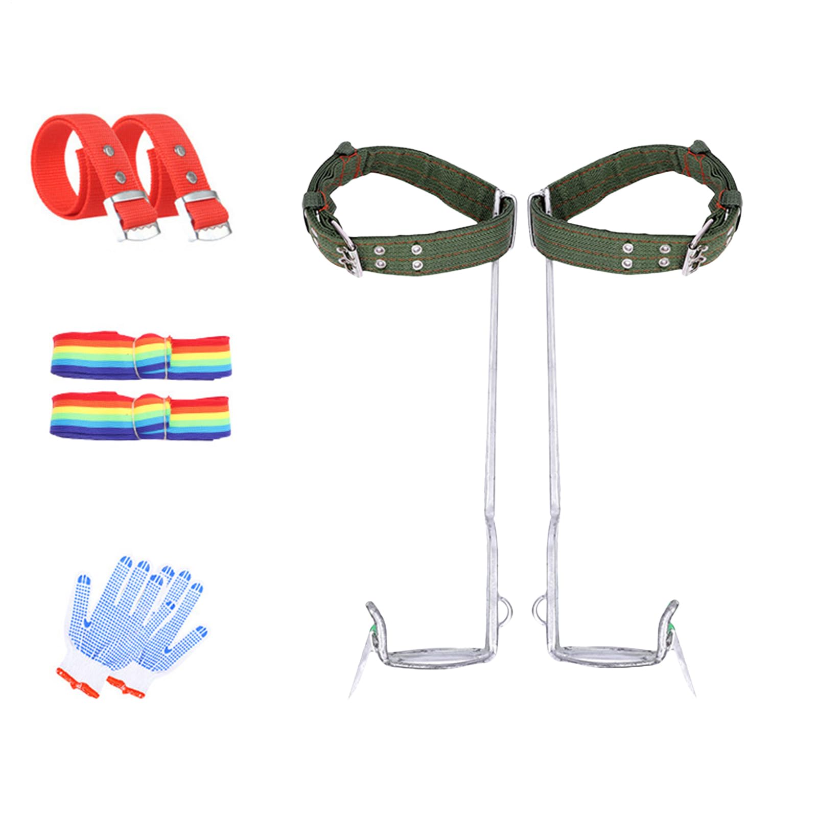 Espuelas para trepar árboles, Kit de Equipo para trepar Postes - Picos Profesionales para trepar árboles | Correas Ajustables, cómodas y Resistentes para jardinería, trepar árboles, Recoger