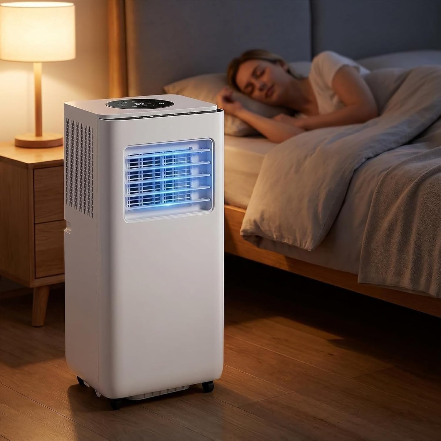 Aire Acondicionado Portátil 14000 BTU Enfriador y Ventilador, Función Deshumidificación, Temporizador 24h, 2 Velocidades, Mando a Distancia, para Estancia Ampli, 13000 Btu, 13000 BTU