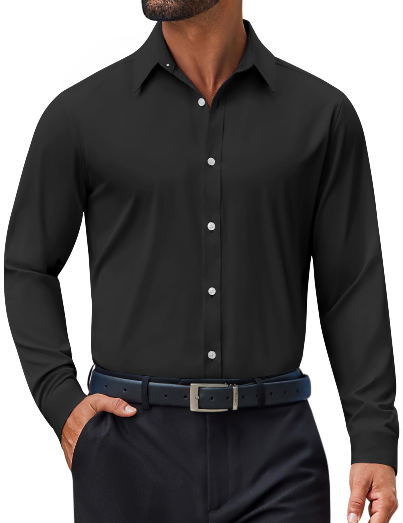 COOFANDY Mens Dress Shirt Long Sleeve Wrinkle Free Formal Shirts Business Casual Button Down Shirts
