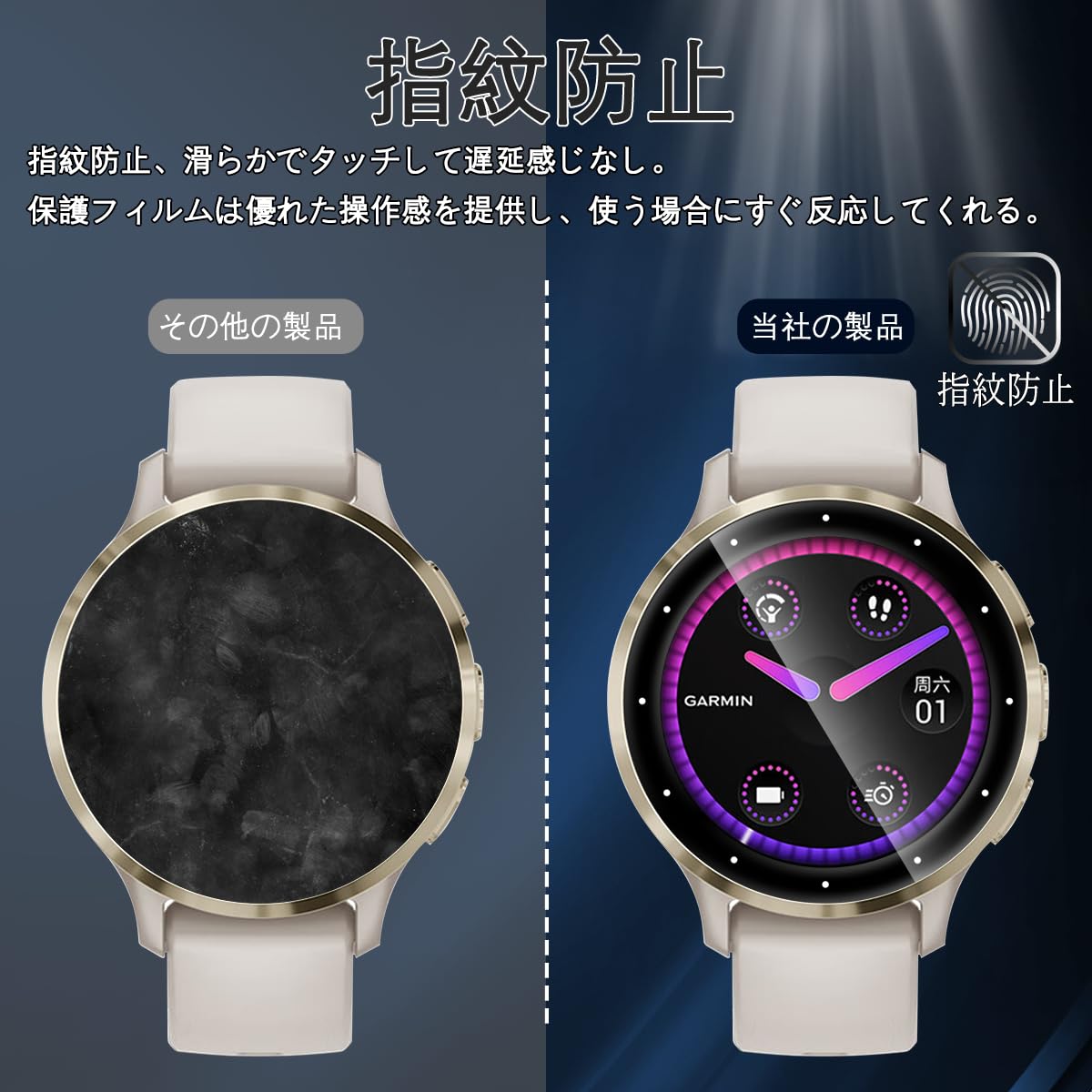 Amazon.co.jp: 対応 Garmin Venu 3S フイルム 【3枚セット-高 品質 