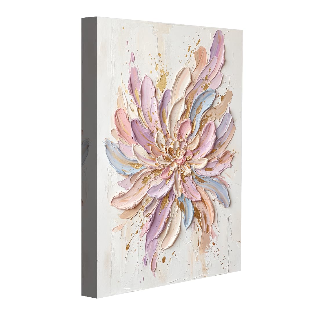 AREDE Bilder Wanddeko auf Leinwand Blume Von Eden Art Decor Wohnzimmer Deko Zimmer Wandbilder Modern Bild | 90 x 60 cm | Fertig zum aufhängen