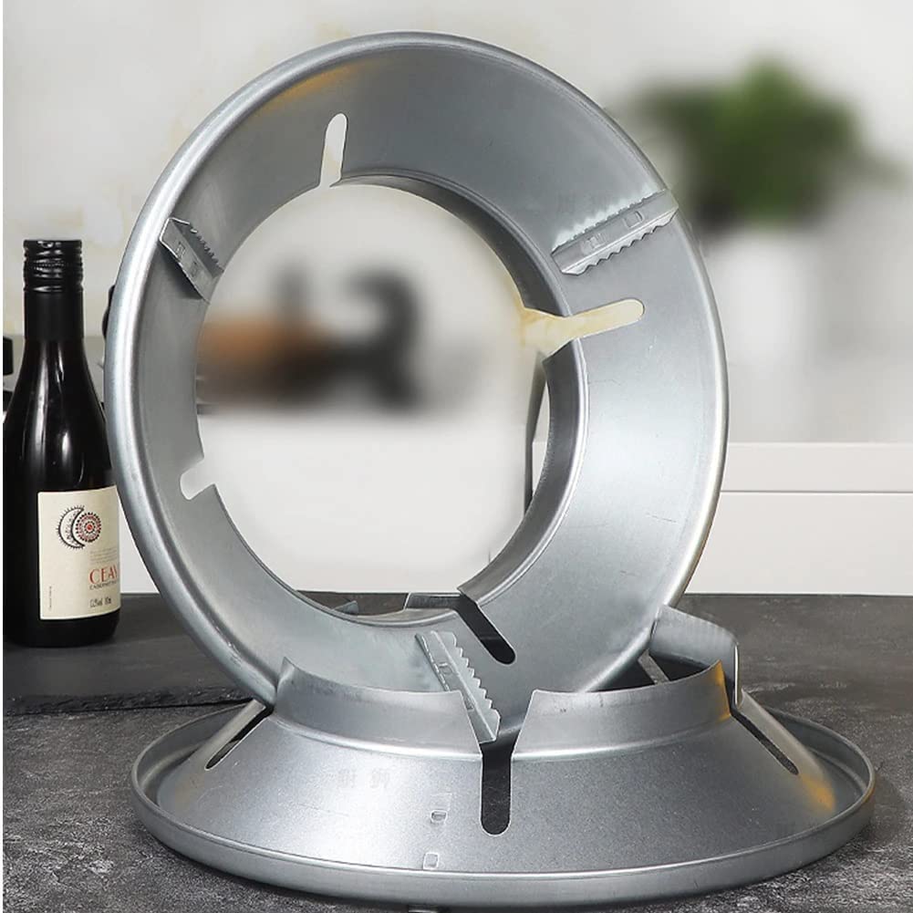 Cloudzy Gas Shaver Ring Fire & Windproof Energy Saving Stove Stand Gas Chula Support Protector Stand Burner Jali Gas Protection Ring Stainless Steel Stand [ Pack of 2 ]-image-5