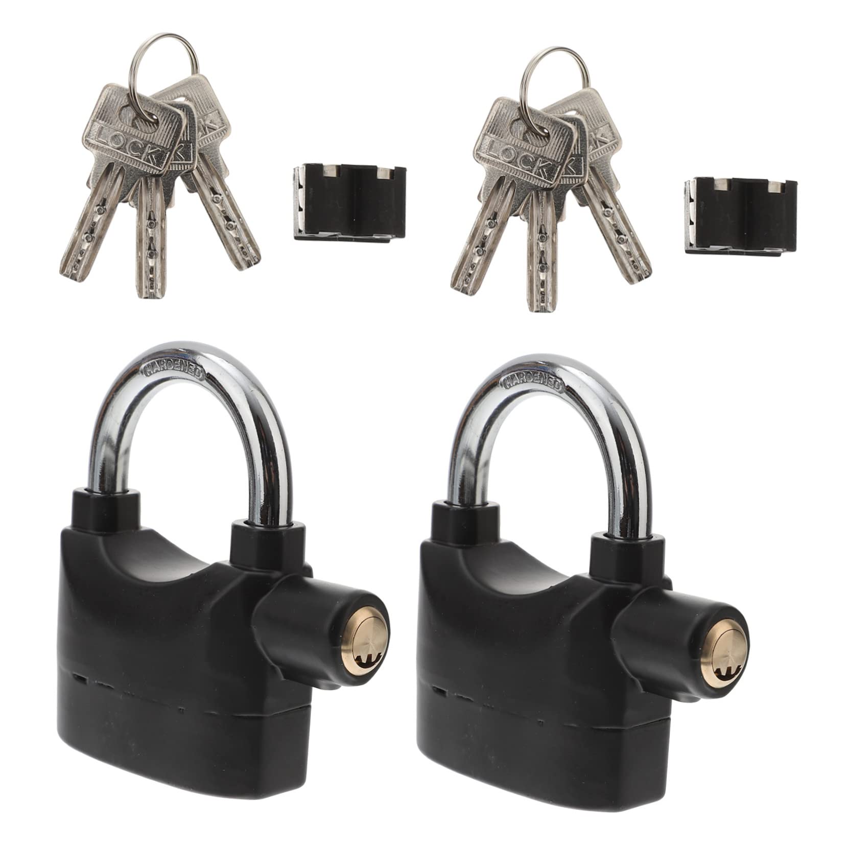 Candado de Alarma Antirrobo Aleación de Aluminio Negro