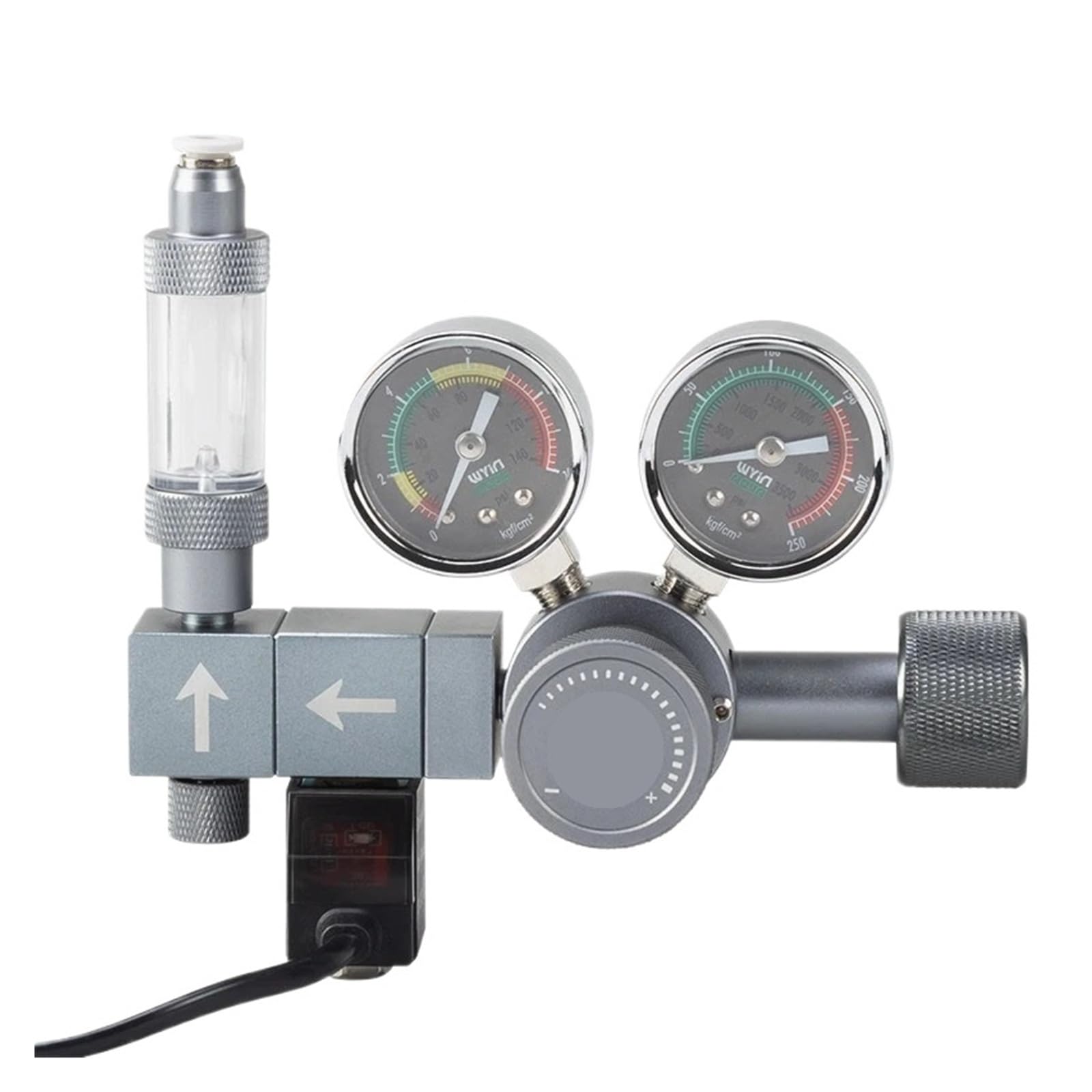 Détendeur CO2 aquarium double manomètre à électrovanne deux étages