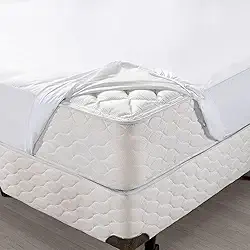 Protetor Para Colchão Solteiro Algodão Impermeável Branco
