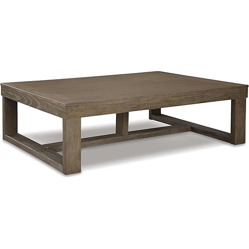 Signature Design by Ashley Cariton Contemporary Rectangular Cocktail Table, Brown