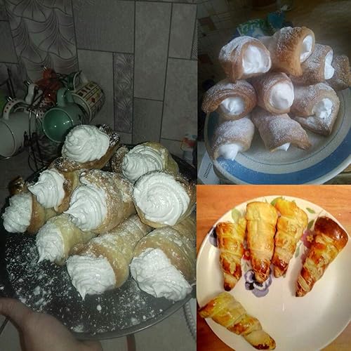 Miniatura 8 de 10Pcs Croissant Molds Cream Horns Pastry Roll Moulds Stainless Steel, DIY Spiral Baking Tools by NUOMI