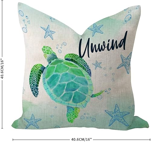 Miniatura 2 de Funda de almohada decorativa con temática náutica de playa y océano, elegante funda de almohada para exteriores, funda de almohada cuadrada de lino