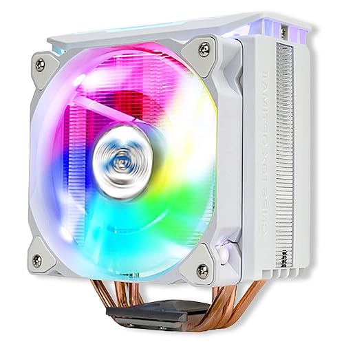 Zalman CNPS10X Optima II RGB Enfriador de CPU de alto rendimiento, ventilador RGB ultra silencioso de 4.724 in, 4 tubos de calor de cobre, 180 W