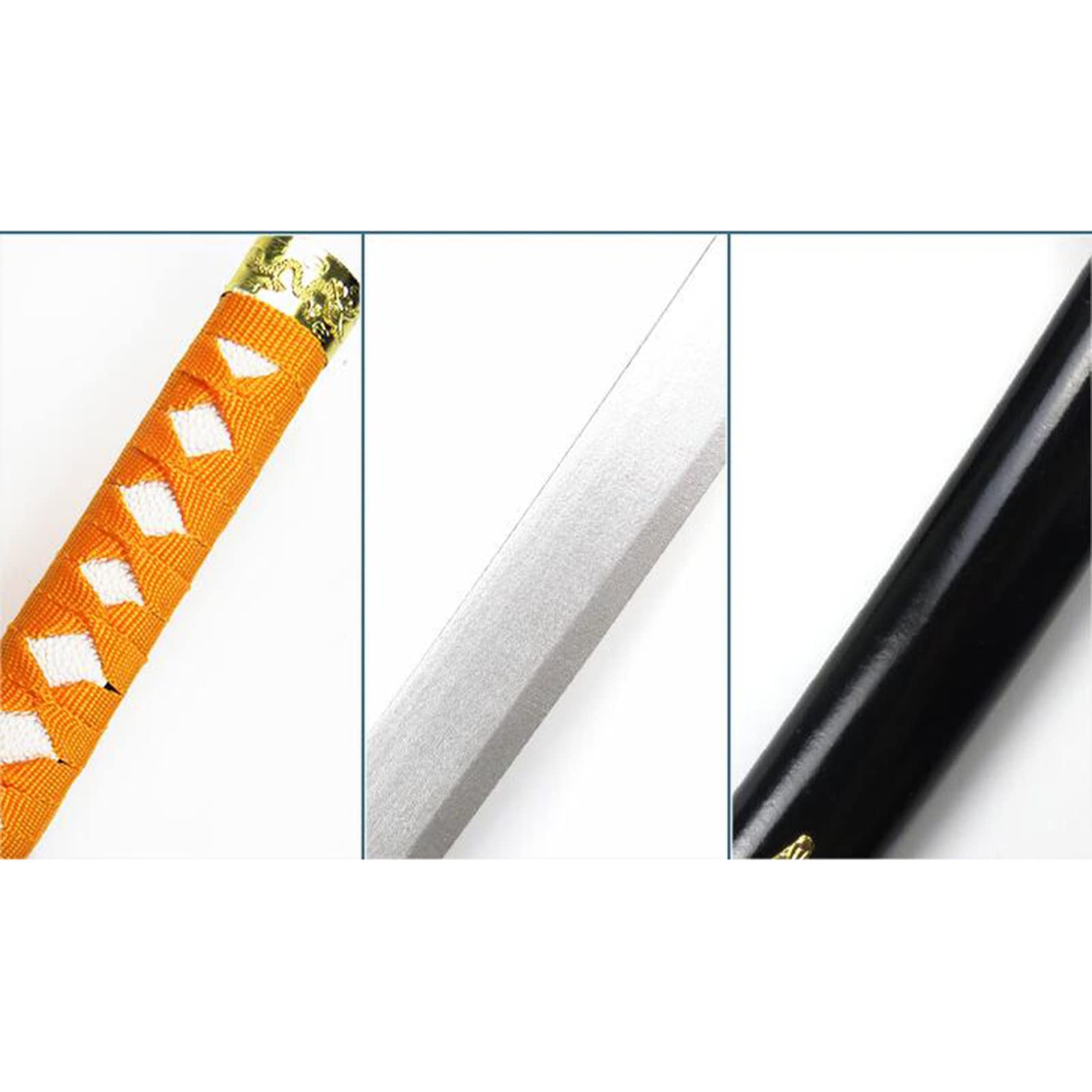 Spada da Samurai in Stile Anime, Oggetti di Scena for Giochi Ruolo, Adatti for spettacoli Animazione Cosplay, Armi e Attrezzature, Lama in Legno