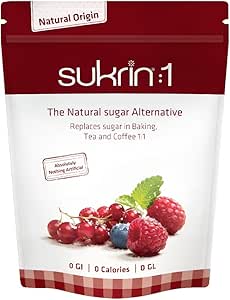 Sukrin 1 All Natural Zero GI Zero Kcal Granulated Stevia Sweetener Sugar Alternative 500 g