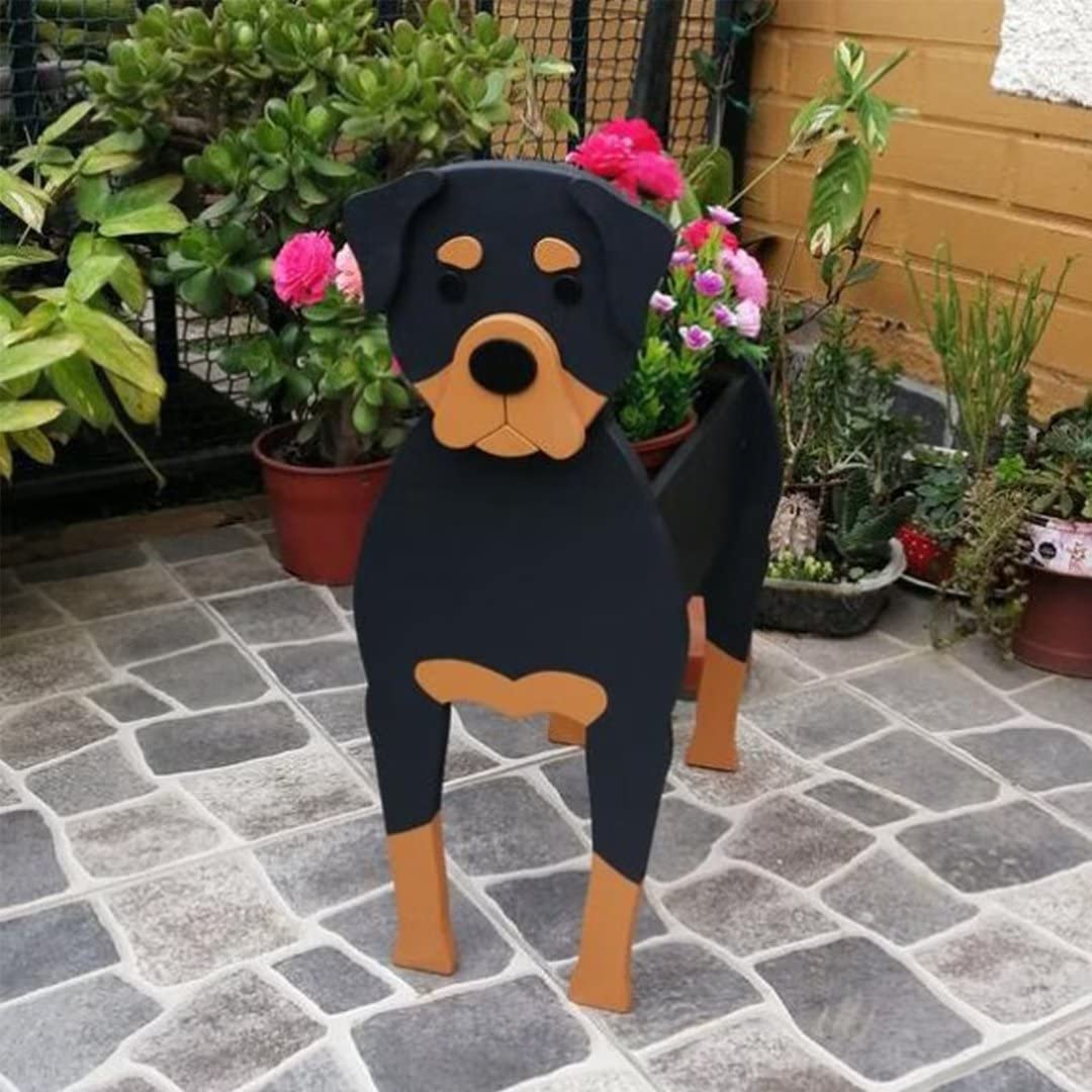 EIMOPE Dog Planter Pot, Animal Shaped Flower Planter Plant Pots, Cartoon Pet Dog Planter Flower Pot, Plant Pots Container Holder for Outdoor Indoor Garden Flower Cactus Air Plants — image 1