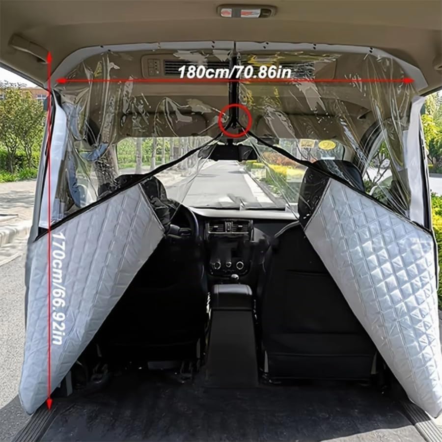 Autoteiler-Isolation Rideau de climatisation de la climatisation du Soleil Protection du Soleil Confidentialité à l'isolation Thermique Rideau pour Fo-RD Transit Custom Camping-Car du Caravane