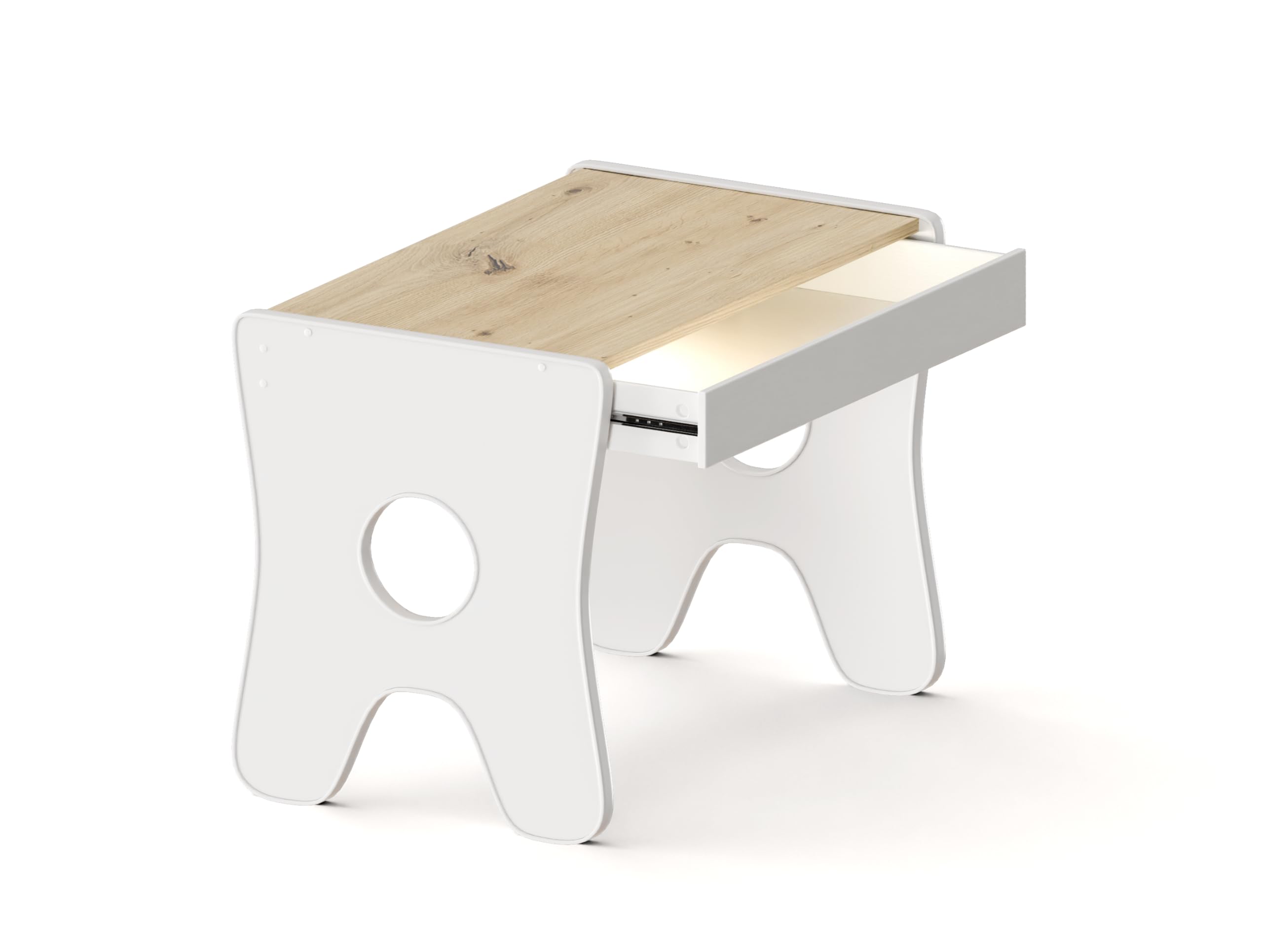 Happy Babies - Kinderschreibtisch-Stuhl-Set, ergonomischer Spieltisch mit geräumiger Schublade - Kinder-Lern- und Spieltisch - Kindermöbel, für den Kindergarten Teddybär (Handwerker)
