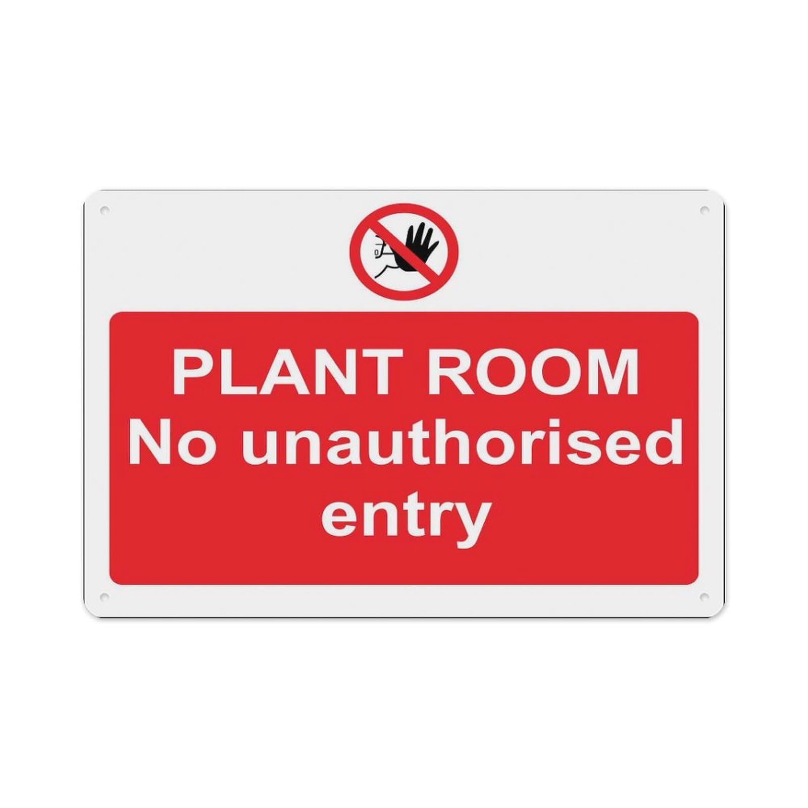 peiyeety Plant Room No Unauthorised Entry Sign Aluminum Tin Warning Signs for Home Outdoor Garden 8X12 Inches