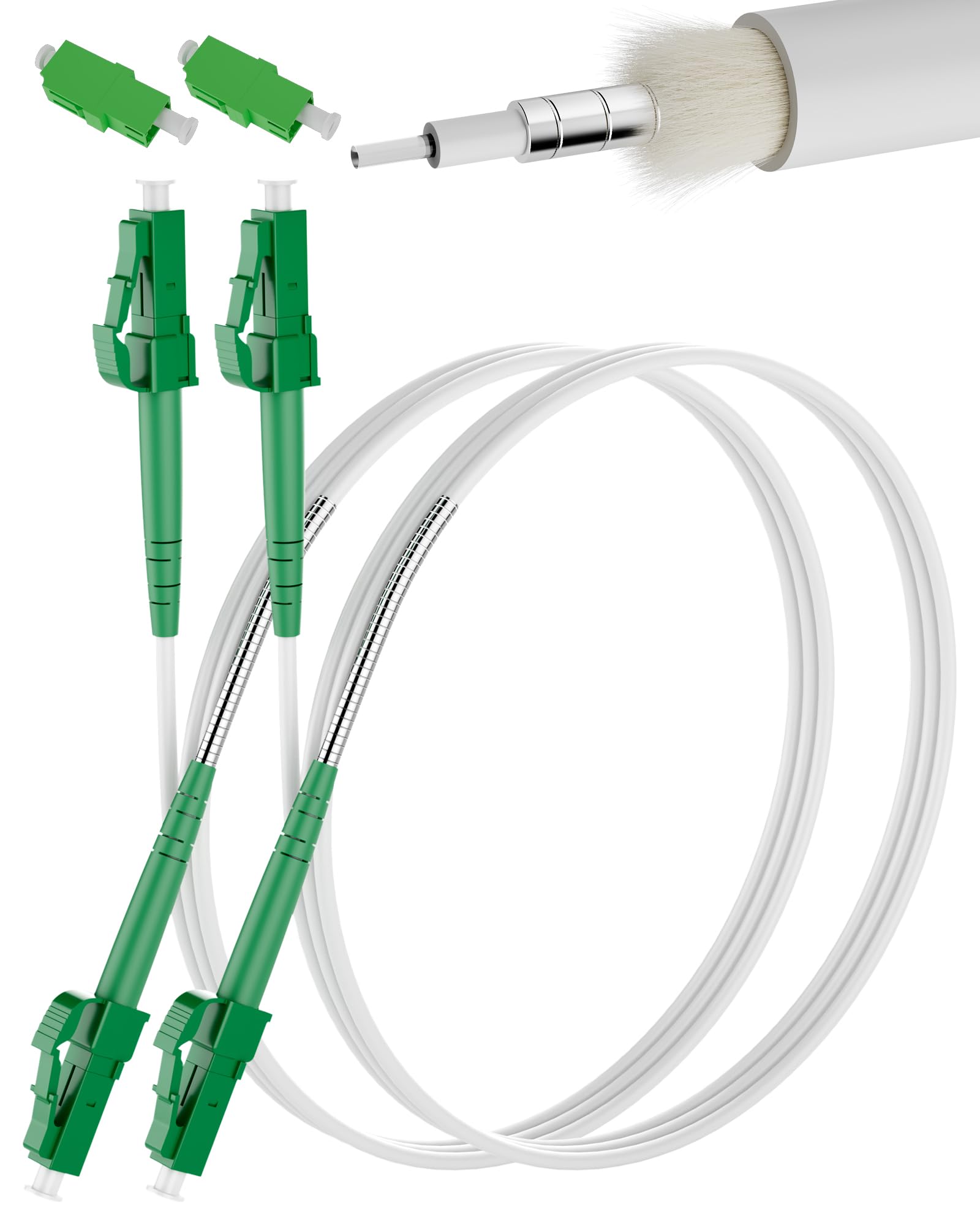 Câble Internet fibre optique LC/APC monomode Simplex blindé | Lot de 2 - 7