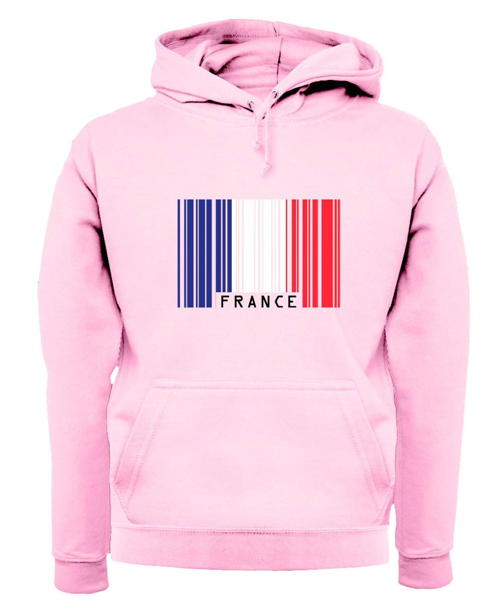 France Barcode Style Flag - Unisex Premium Hoodie/Hooded Top