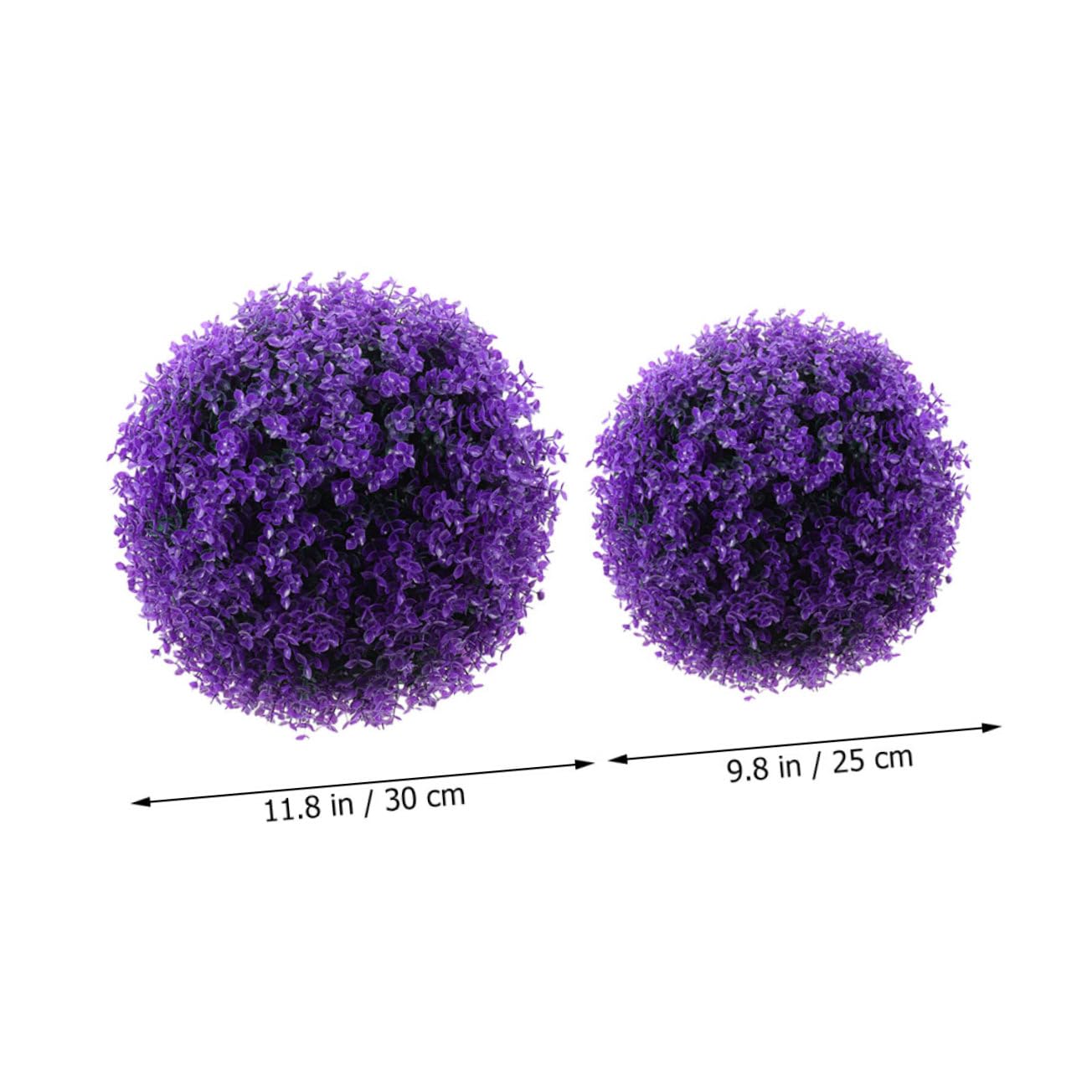 Vaguelly 2Pcs Eucalyptus Leaf Topiary Balls Vivid Artificial Plant Decoration for Indoor Outdoor Use for Garden Wedding