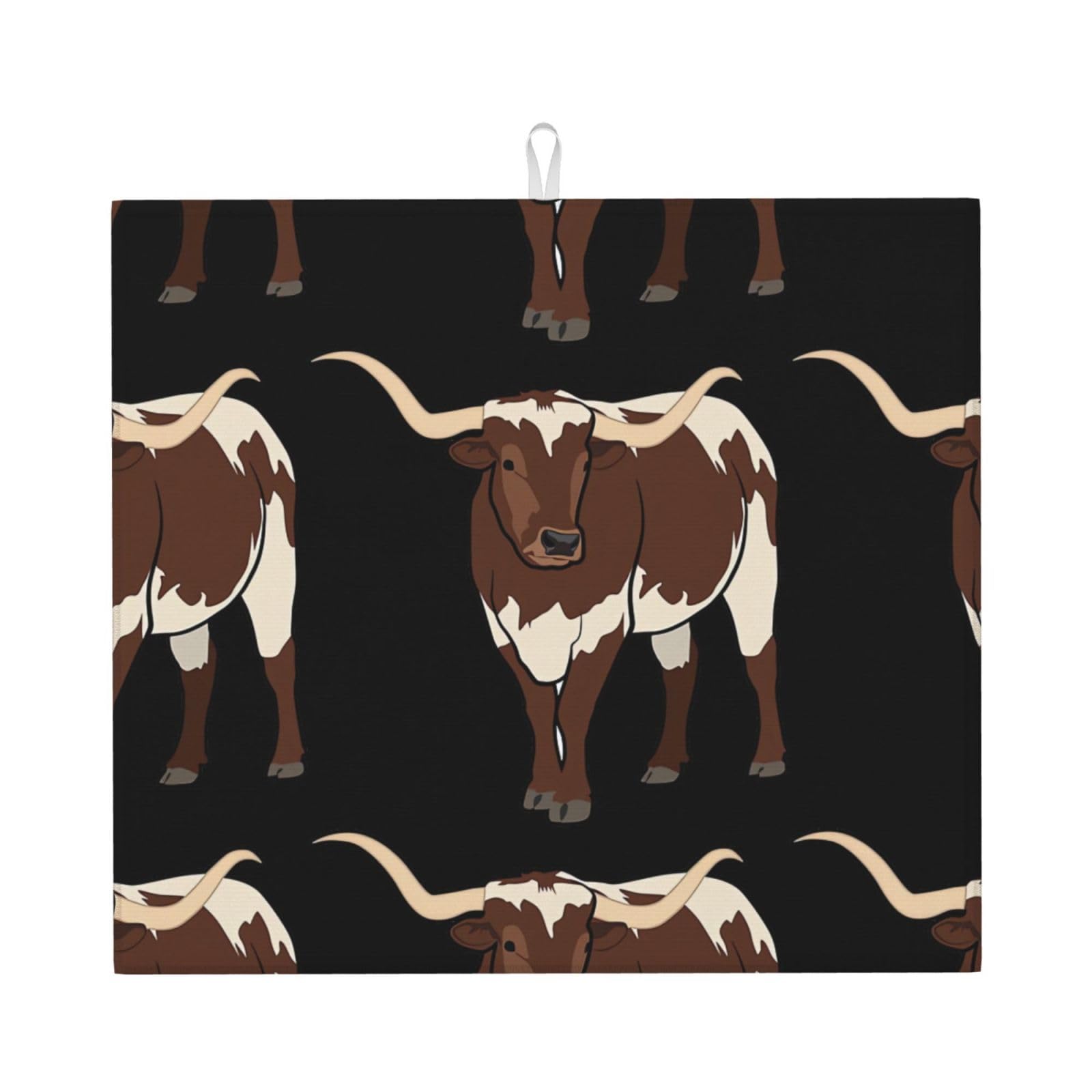 YYHWHJDE Animal cow Prints Kitchen Drying Mat – Absorbent Microfiber Throw for Dishes, Non-Slip Counter Layer with Vibrant Fade-Resistant Print, Ideal for Appliance Protection