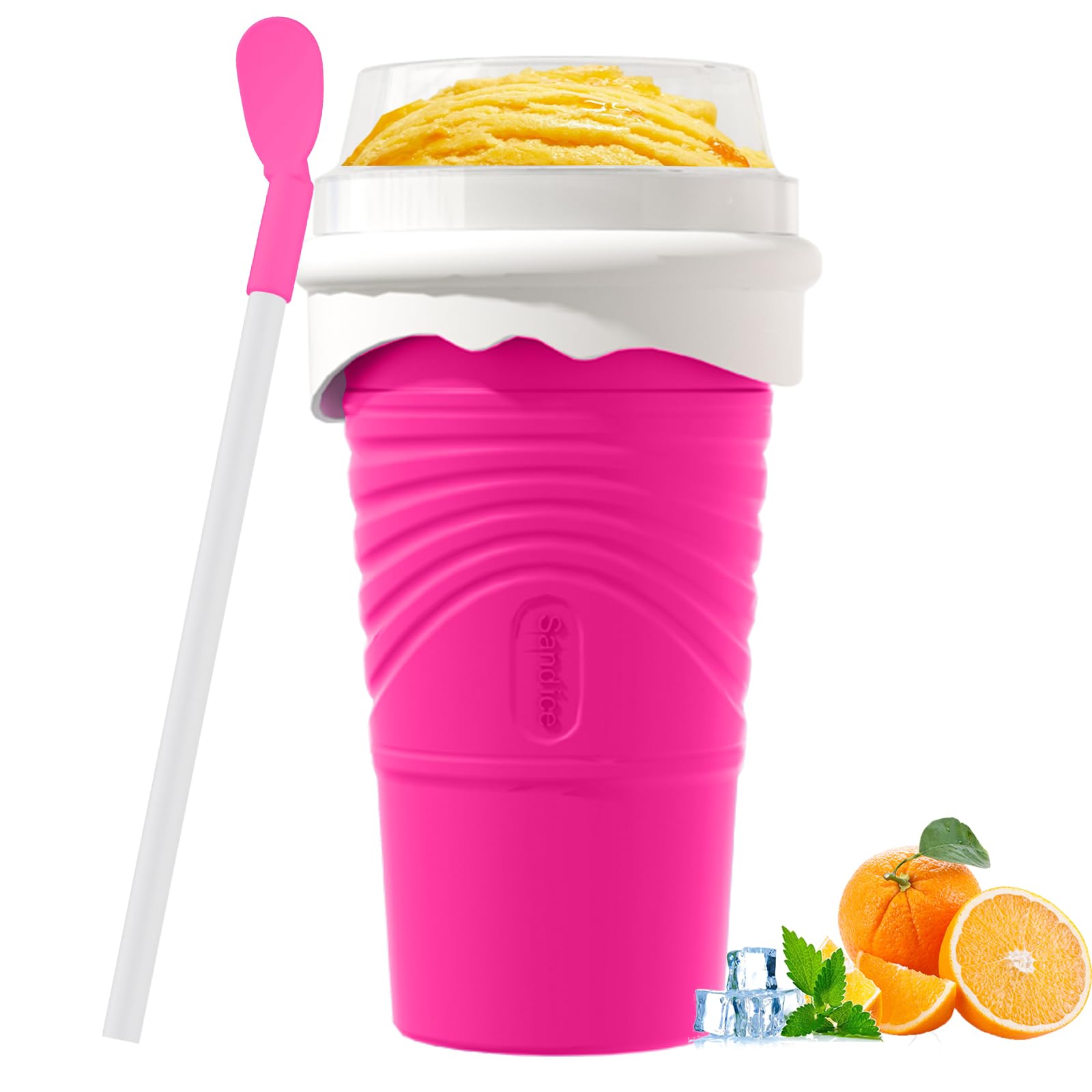 500ML Slushie Maker Cup DIY Magic Slushy Maker Squeeze Cups Portable Smoothie Squeeze Cups for Juices Milk and