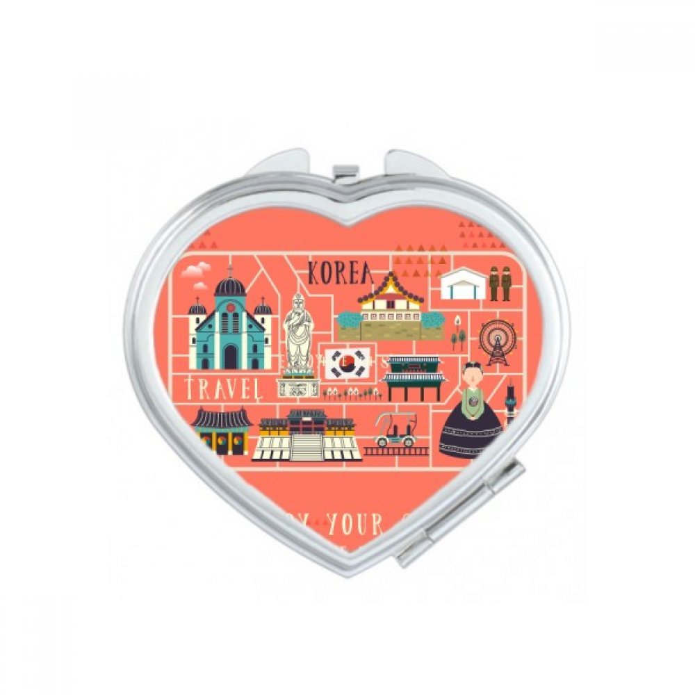 Miroir compact coeur mignon, le petit cadeau idéal