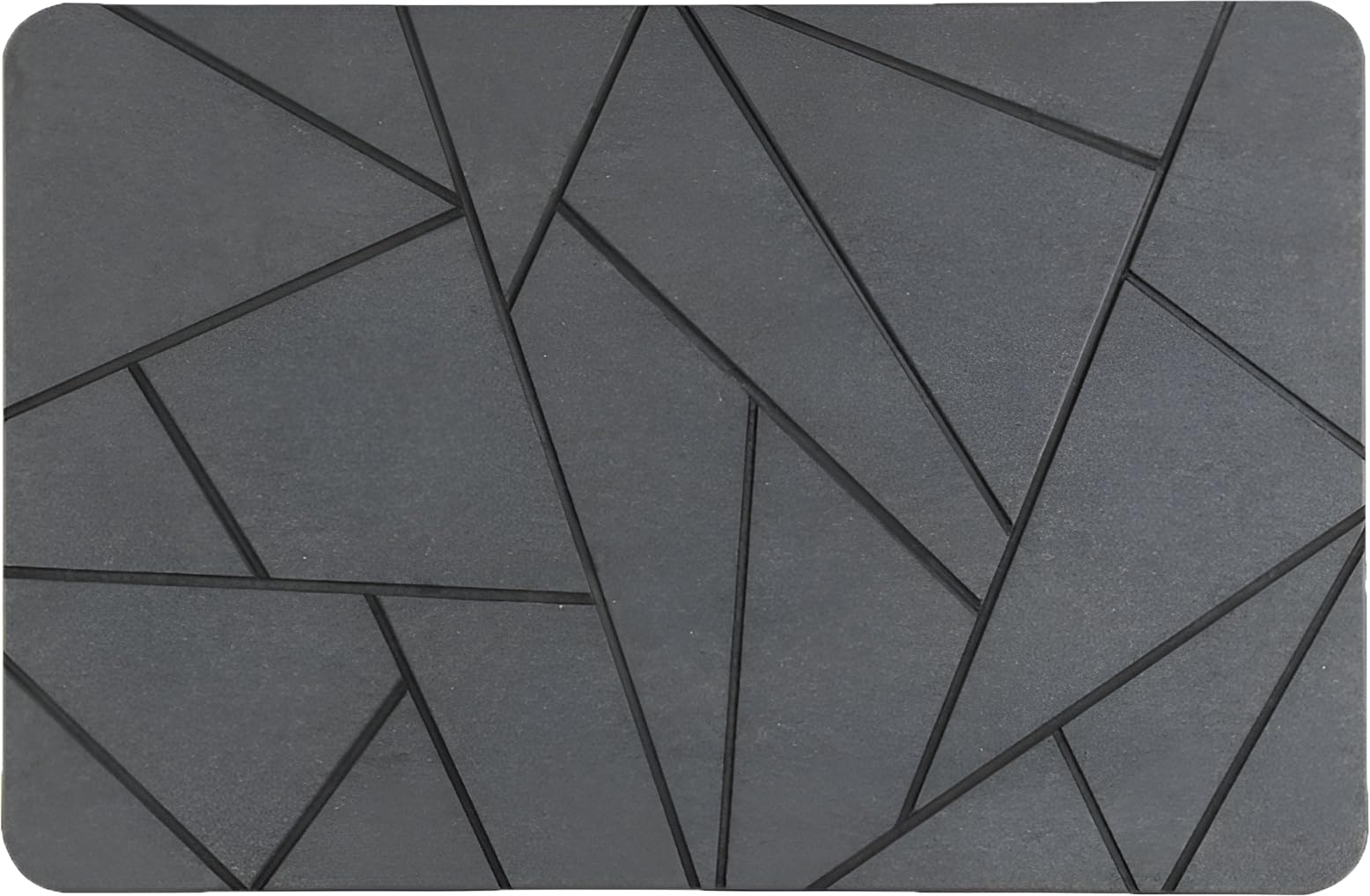 Stone Bath Mat - Non-Slip Ultra Absorbent Stone Bath Mats for Bathroom, Easy to Clean Bathroom Mat Quick Dry, Elegant & Modern Absorbent Bath Mat (Grey 23.6" X 15.4")