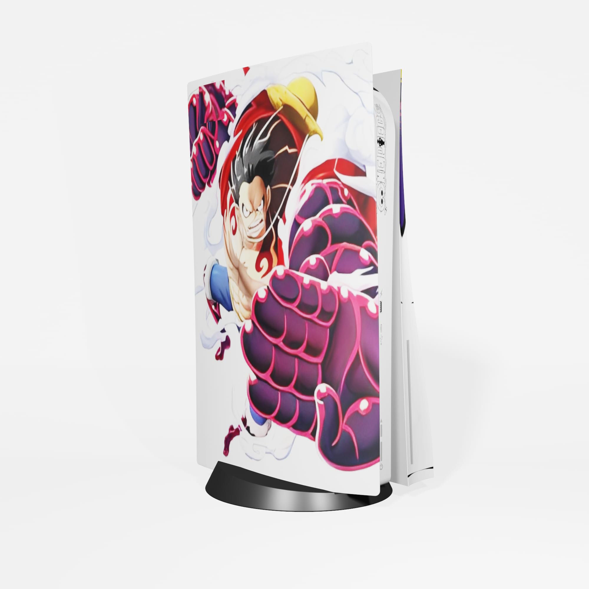 MaD Vision Skin Kit pour PS5 Version Standard/Disque Mod. One Piece, Film adhésif HD de qualité 100% Vinyle résistant aux Rayures + Lot de 4 Paires de Patins en Caoutchouc pour Manette Playstation 5 - 3